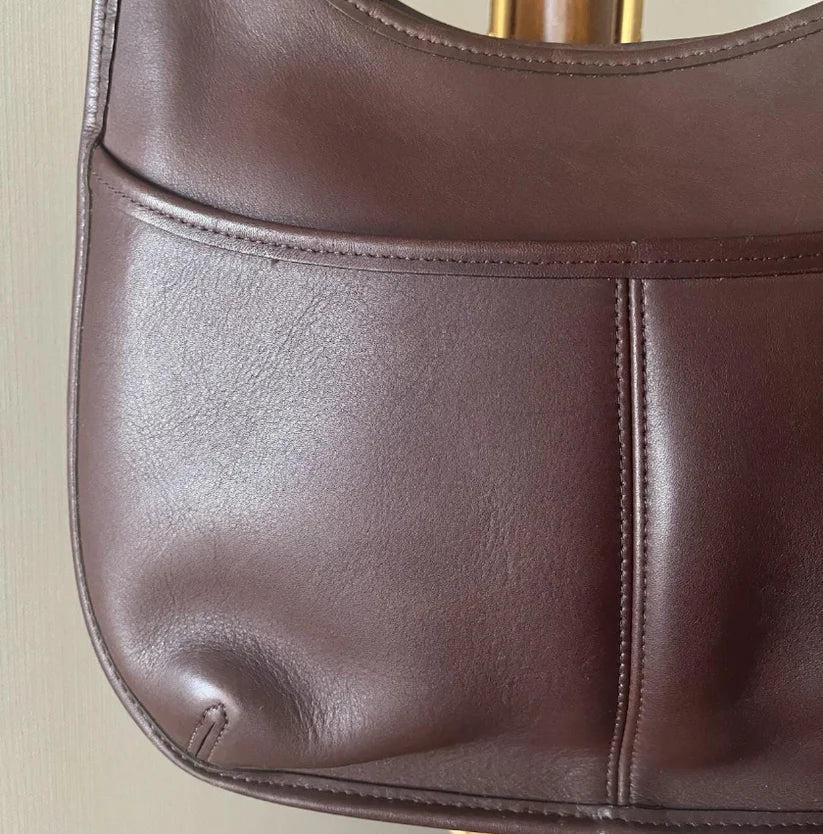 COACH Vintage 9033 Ergo Hobo Shoulder Dark Brown Leather Hand Bag Purse