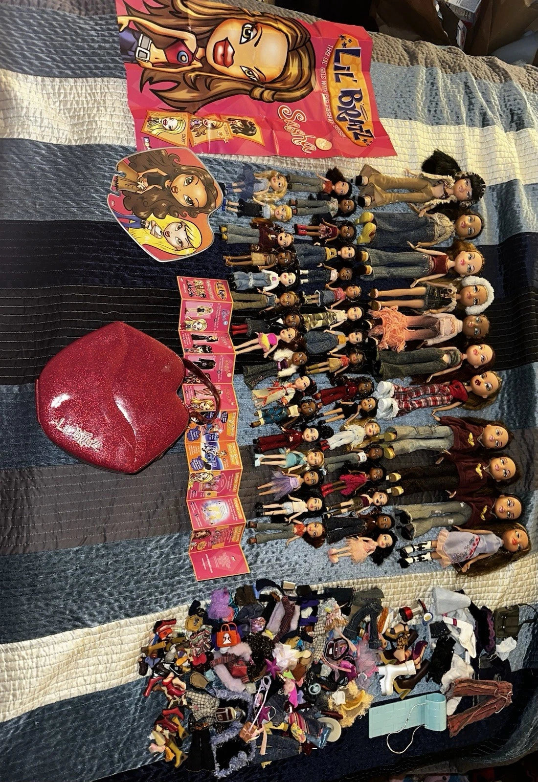 Bratz Vintage 2001 2003 Doll Collection, Rare MGA Entertainment Lot, 44 Dolls, Y2K Fashion Dolls, Collector Set