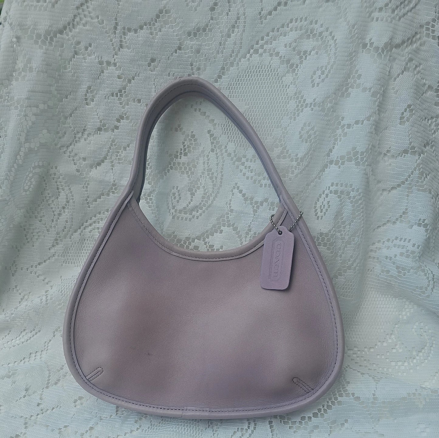 Vintage Coach Ergo Shoulder Bag 9027 Rare Lavender Purple Leather