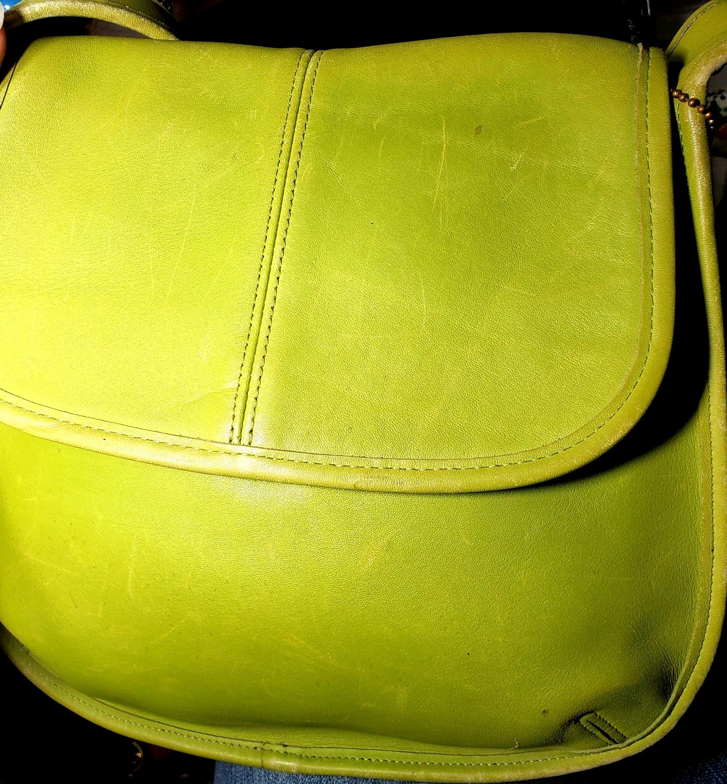 Vtg Rare Old 90s Coach 9034 Flap Ergo Leather Shoulder Bag Lot Green Made In USA