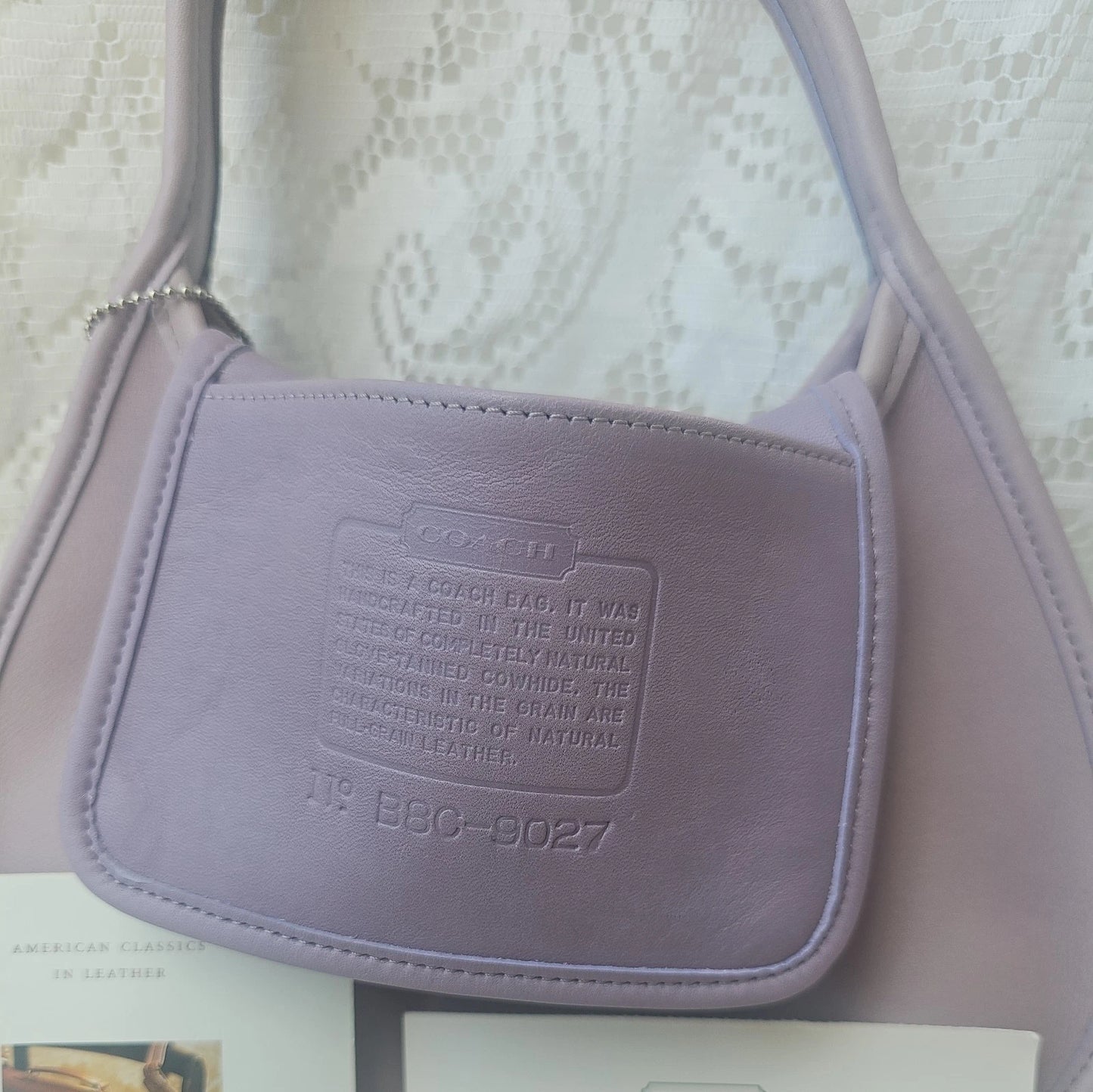 Vintage Coach Ergo Shoulder Bag 9027 Rare Lavender Purple Leather