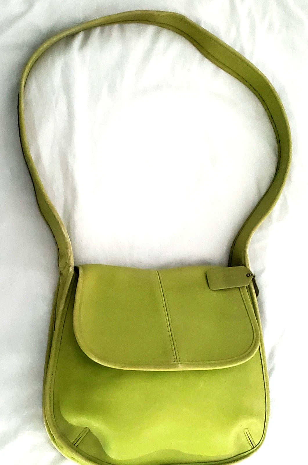 Vtg Rare Old 90s Coach 9034 Flap Ergo Leather Shoulder Bag Lot Green Made In USA