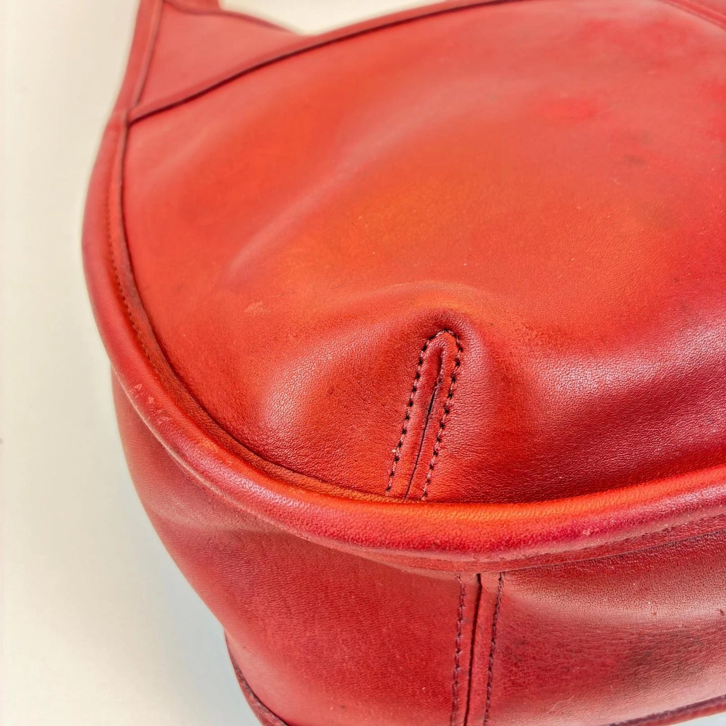 Coach Ergo 9033 Shoulder Bag Red Leather Handbag Authentic Women's From Japan