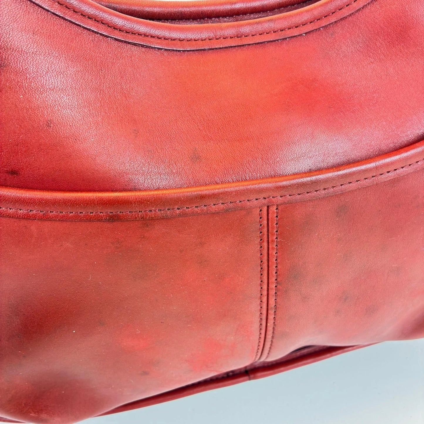 Coach Ergo 9033 Shoulder Bag Red Leather Handbag Authentic Women's From Japan