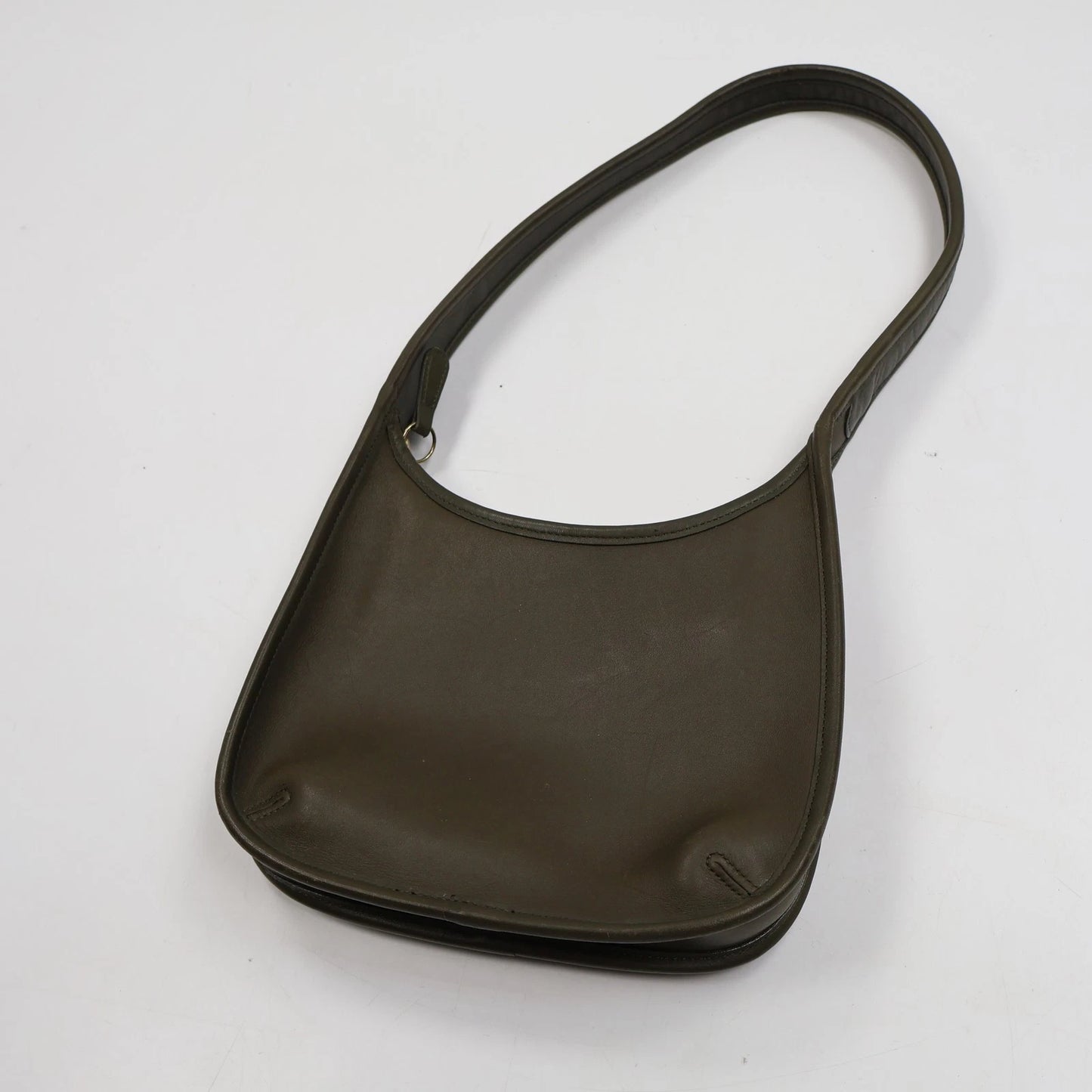 Vintage Coach 9020 Small Shoulder Bag Green Leather Costa Rica Rare