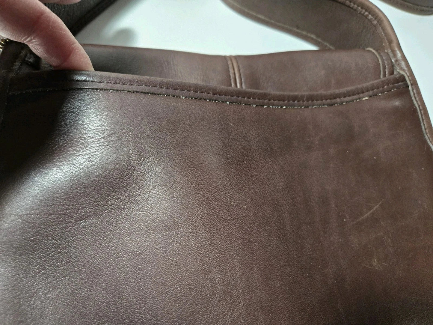 Coach Handbag 9034 Vintage 1990s Brown Ergo Flap Leather Shoulder Bag Rare EUC