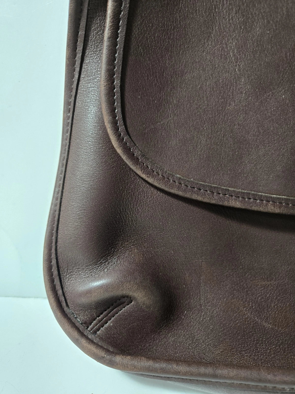 Coach Handbag 9034 Vintage 1990s Brown Ergo Flap Leather Shoulder Bag Rare EUC