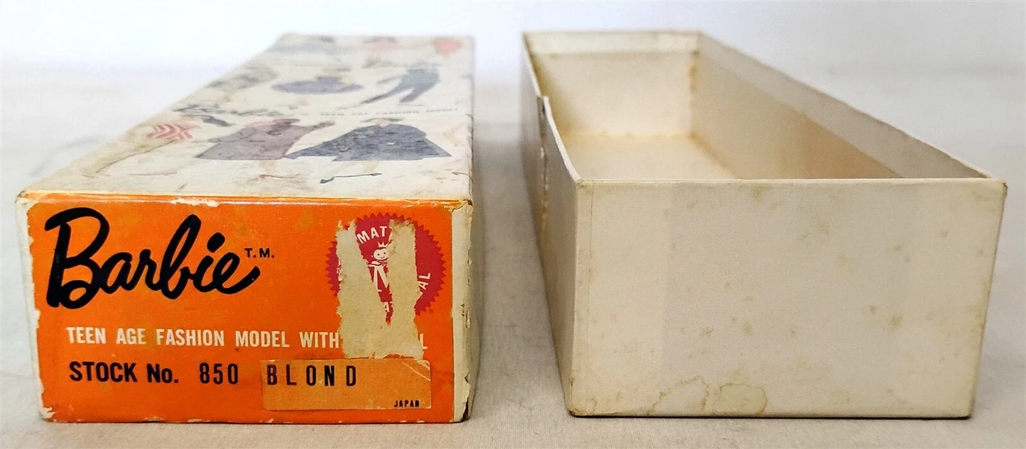 Vintage Barbie Number 1 Doll 1959, Original Mattel Collector Edition, Complete with Original Box, Rare Collectible
