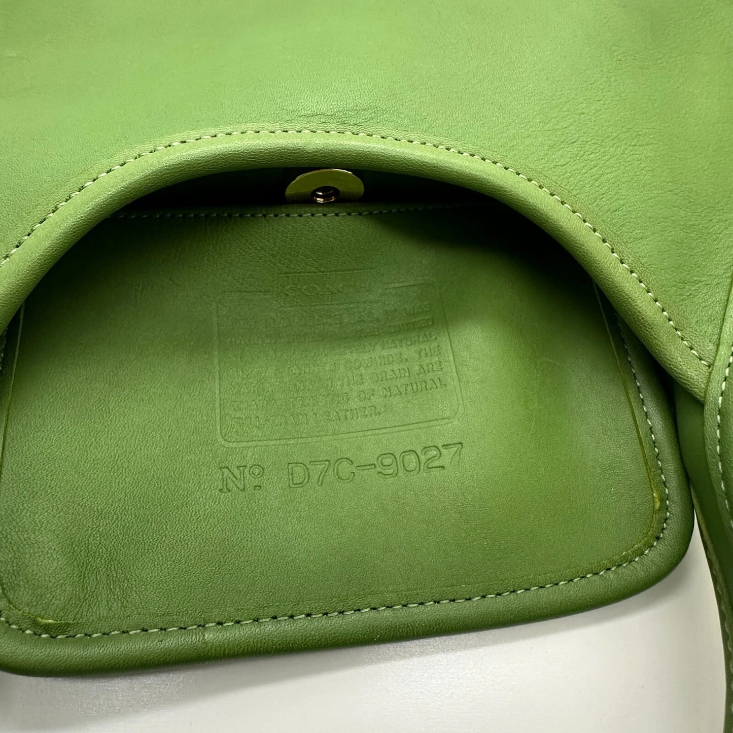 Vintage Coach Ergo Mini Green Leaf 9027 Leather Bag Purse Satchel RARE