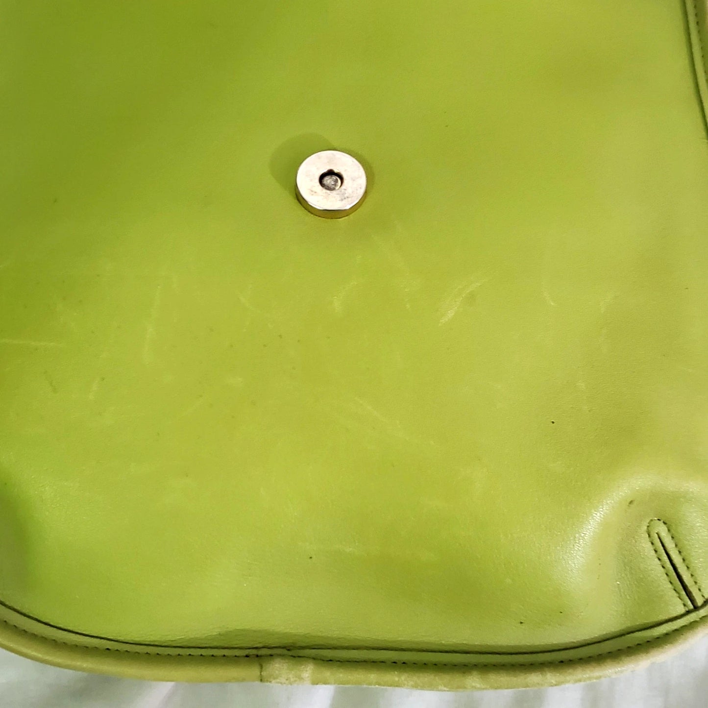 Vtg Rare Old 90s Coach 9034 Flap Ergo Leather Shoulder Bag Lot Green Made In USA
