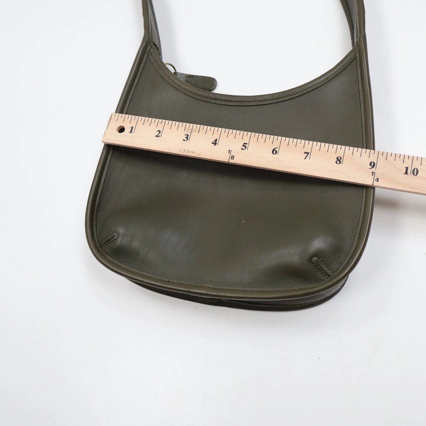 Vintage Coach 9020 Small Shoulder Bag Green Leather Costa Rica Rare