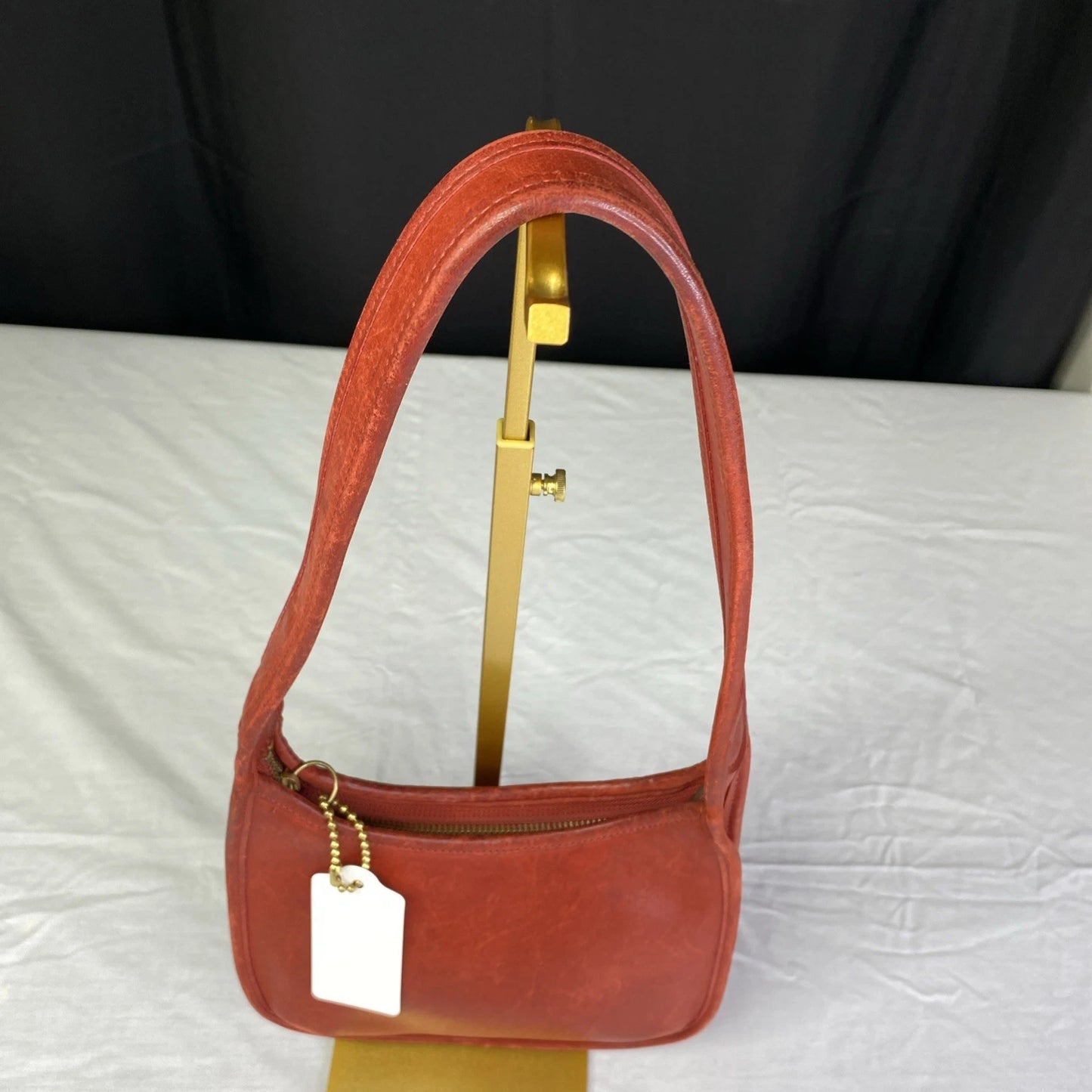 Coach Vintage Mini Ergo Unlined all leather interior Red RARE SHOULDER BAG