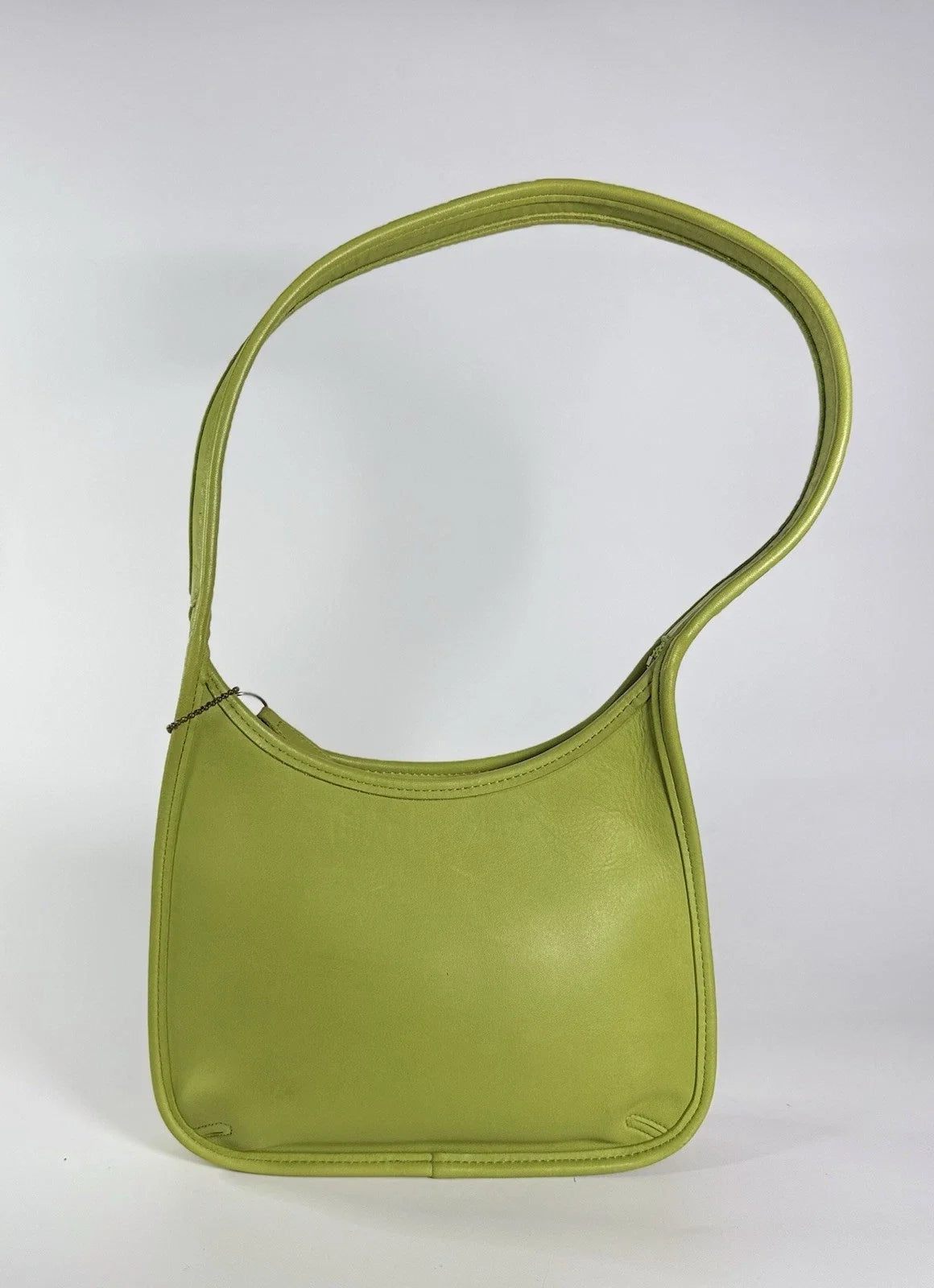 Vintage Coach Ergo Zip 9020 Kiwi Green Leather Bag USA 1997 Original Tissue