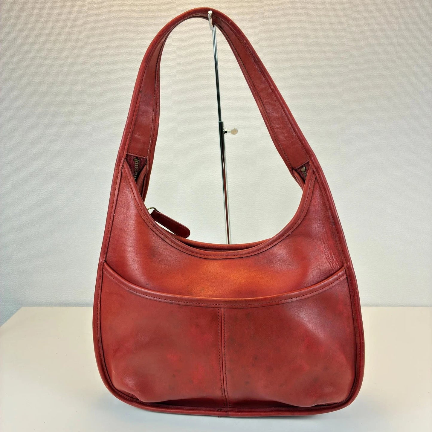 Coach Ergo 9033 Shoulder Bag Red Leather Handbag Authentic Women's From Japan