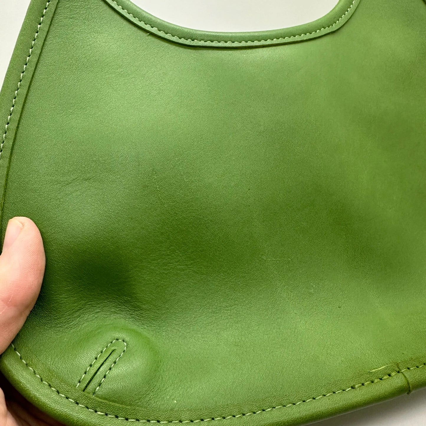 Vintage Coach Ergo Mini Green Leaf 9027 Leather Bag Purse Satchel RARE