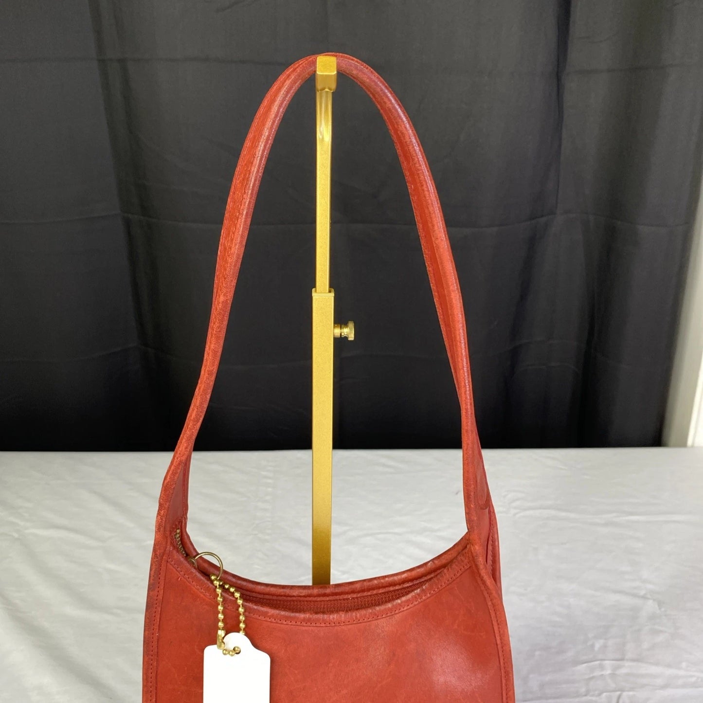 Coach Vintage Mini Ergo Unlined all leather interior Red RARE SHOULDER BAG