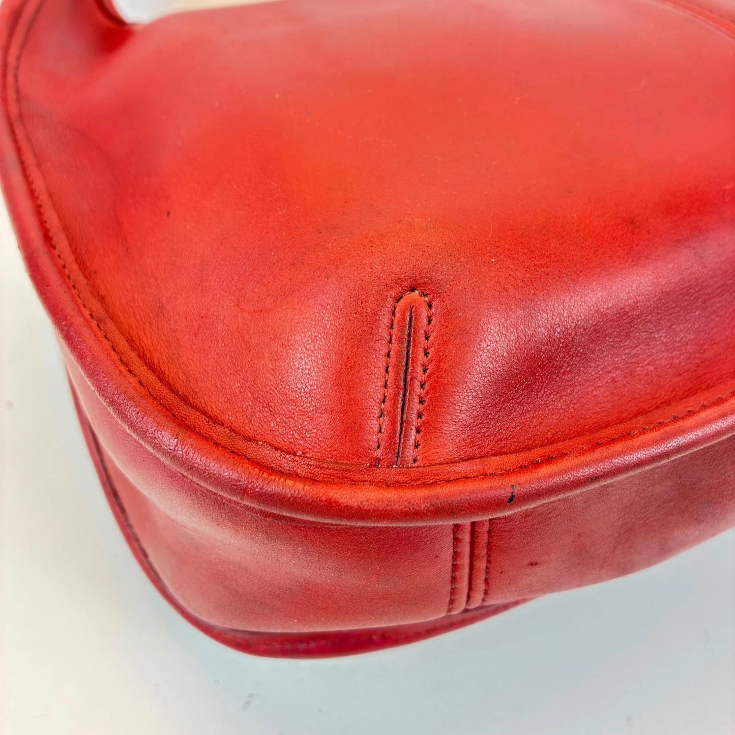 Coach Ergo 9033 Shoulder Bag Red Leather Handbag Authentic Women's From Japan
