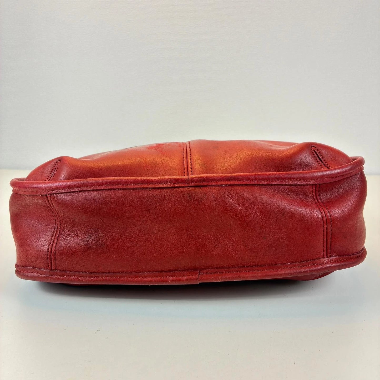 Coach Ergo 9033 Shoulder Bag Red Leather Handbag Authentic Women's From Japan