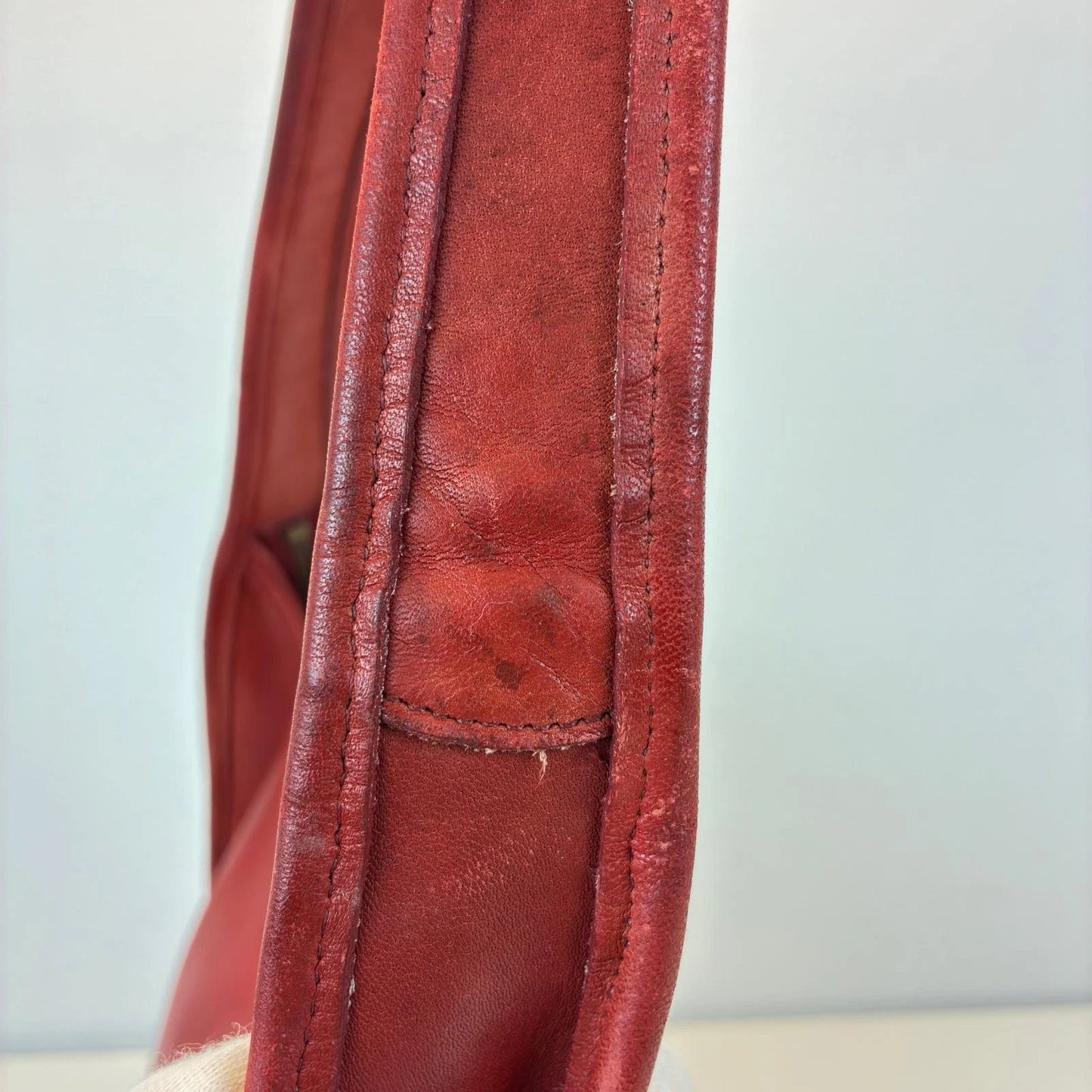 Coach Ergo 9033 Shoulder Bag Red Leather Handbag Authentic Women's From Japan