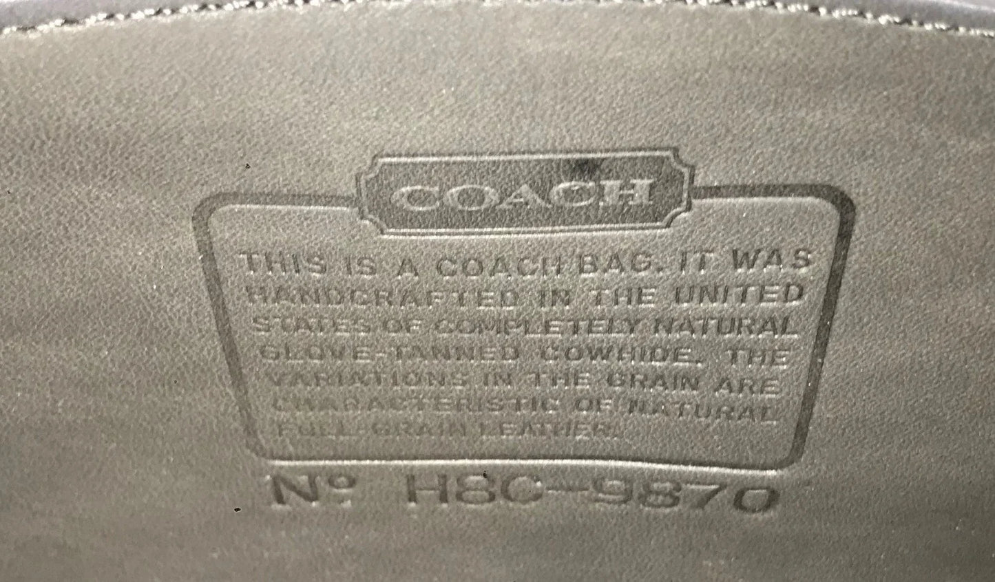 RARE Coach Vtg Classic Dark Gray Leather Sm Messenger Court Brief Bag 9870 USA!