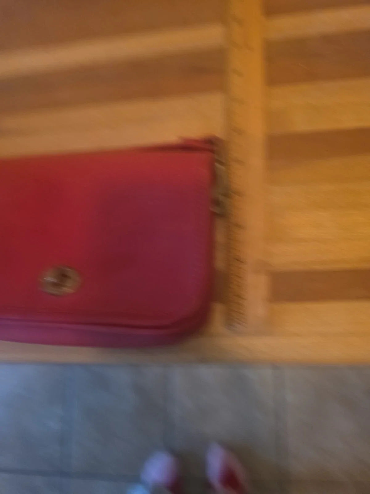 Vintage Red Dinky Crossbody Coach Bag. Made in New York City USA, 70s