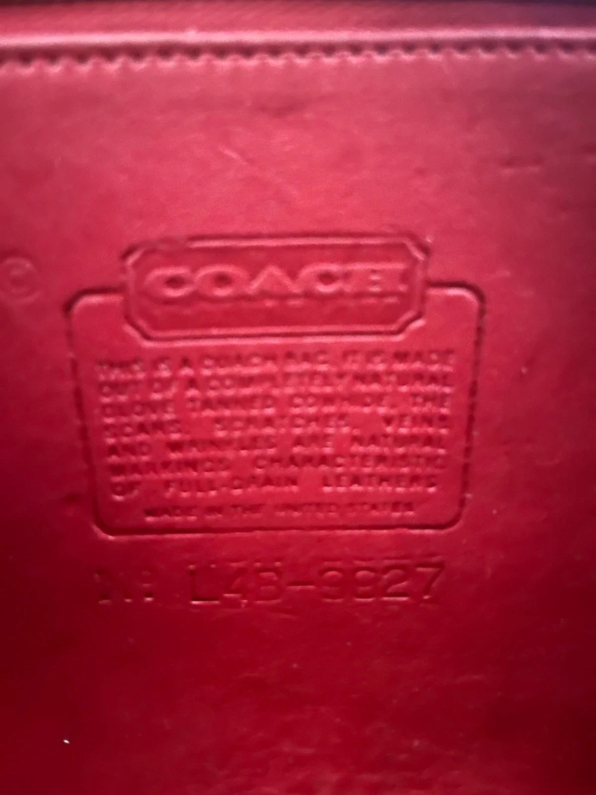 VTG Coach Willis Bag 9927 Dark Red Glove Tanned Leather Crossbody Satchel 1994