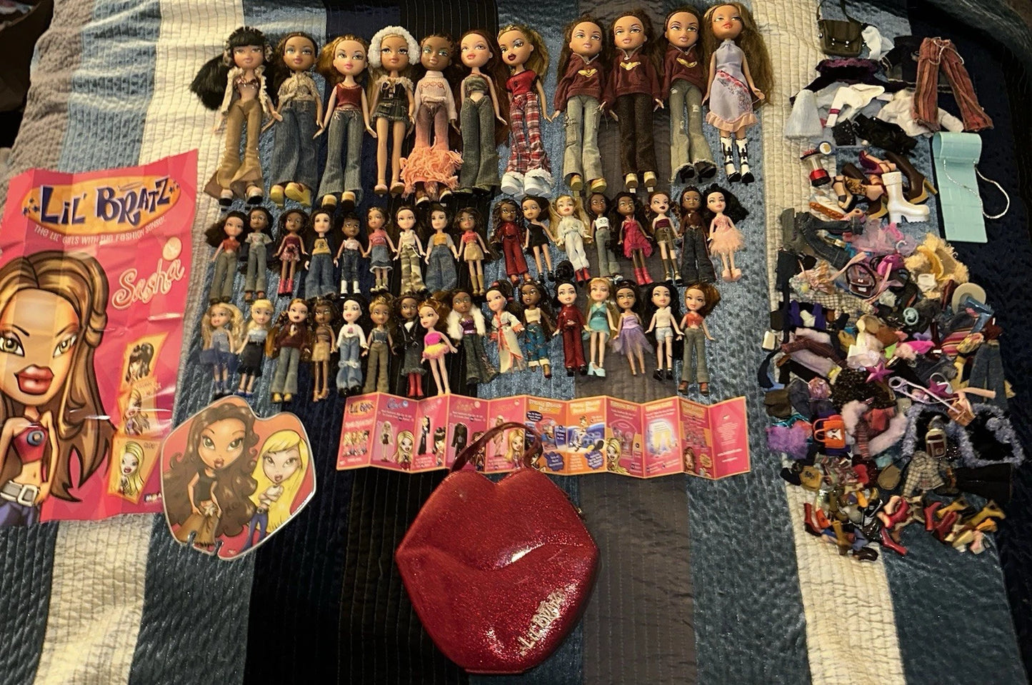 Bratz Vintage 2001 2003 Doll Collection, Rare MGA Entertainment Lot, 44 Dolls, Y2K Fashion Dolls, Collector Set