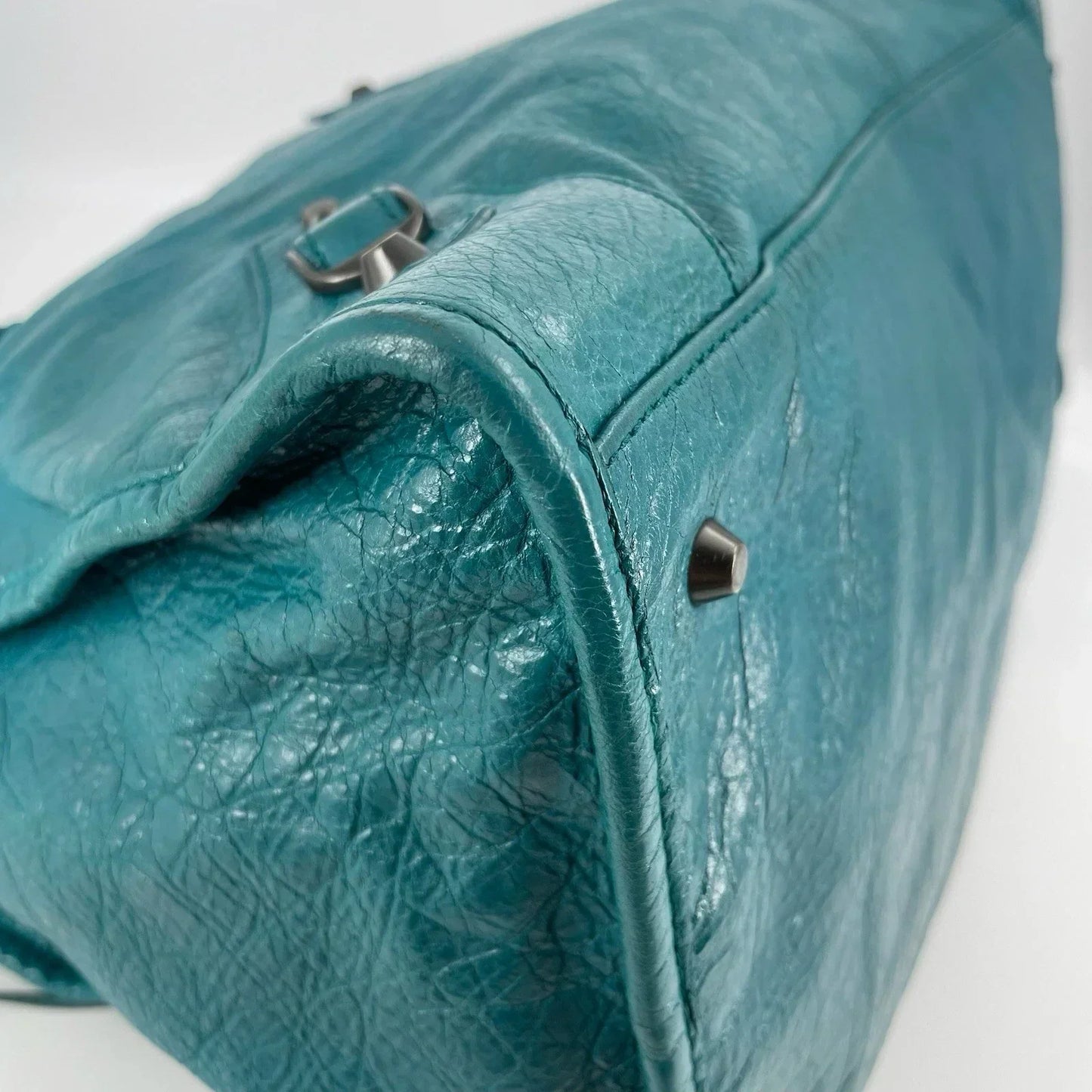 Balenciaga City Bag Blue Handbag Leather 101604