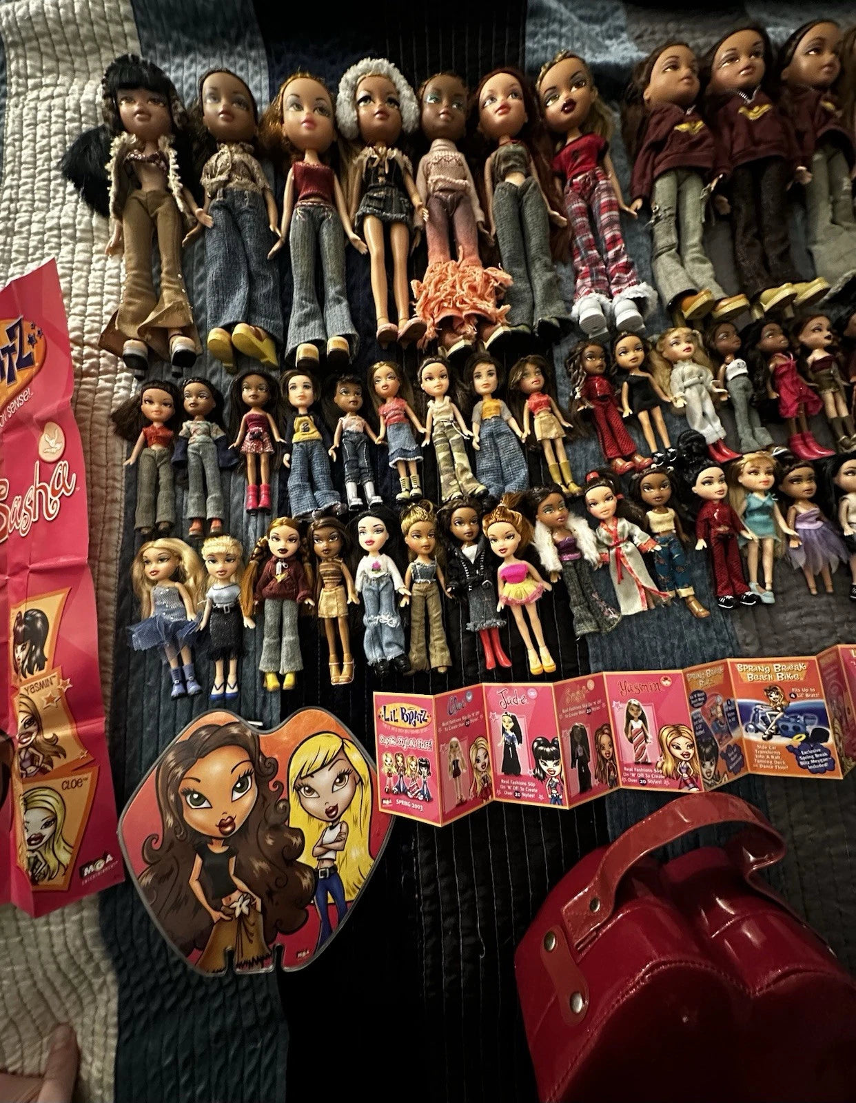 Bratz Vintage 2001 2003 Doll Collection, Rare MGA Entertainment Lot, 44 Dolls, Y2K Fashion Dolls, Collector Set