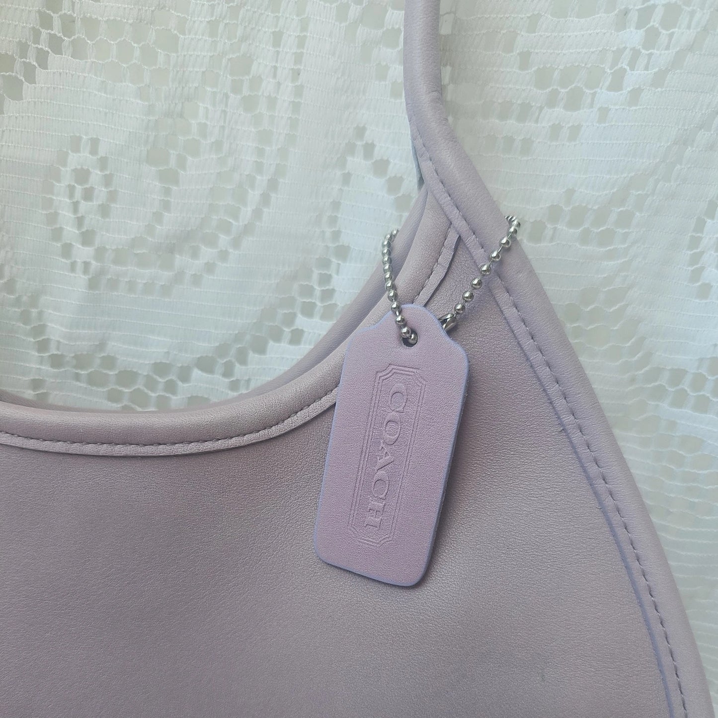 Vintage Coach Ergo Shoulder Bag 9027 Rare Lavender Purple Leather
