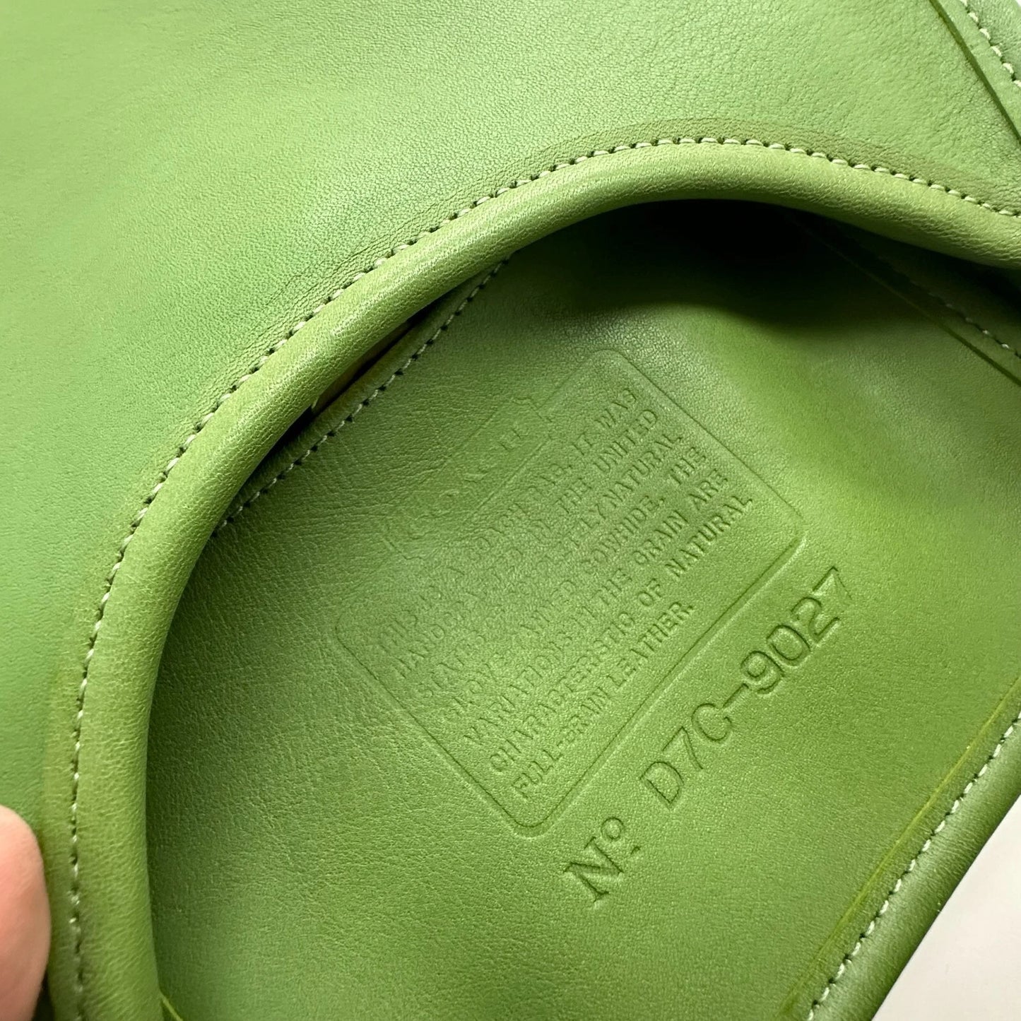 Vintage Coach Ergo Mini Green Leaf 9027 Leather Bag Purse Satchel RARE