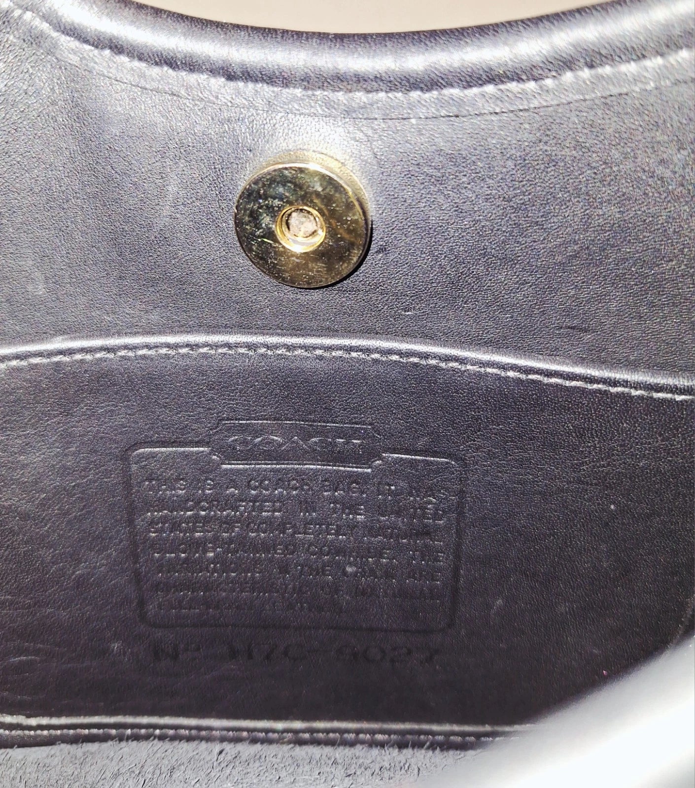 Vintage Coach 9027 Mini Ergo Black Leather Shoulder Bag 90s