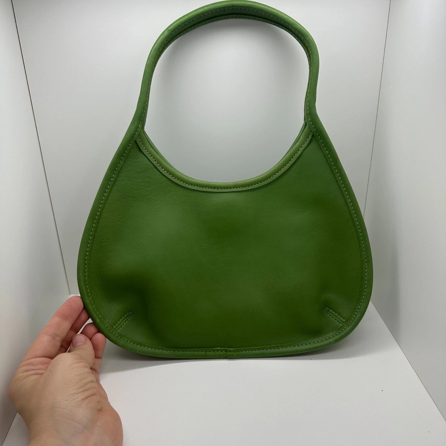 Vintage Coach Ergo Mini Green Leaf 9027 Leather Bag Purse Satchel RARE