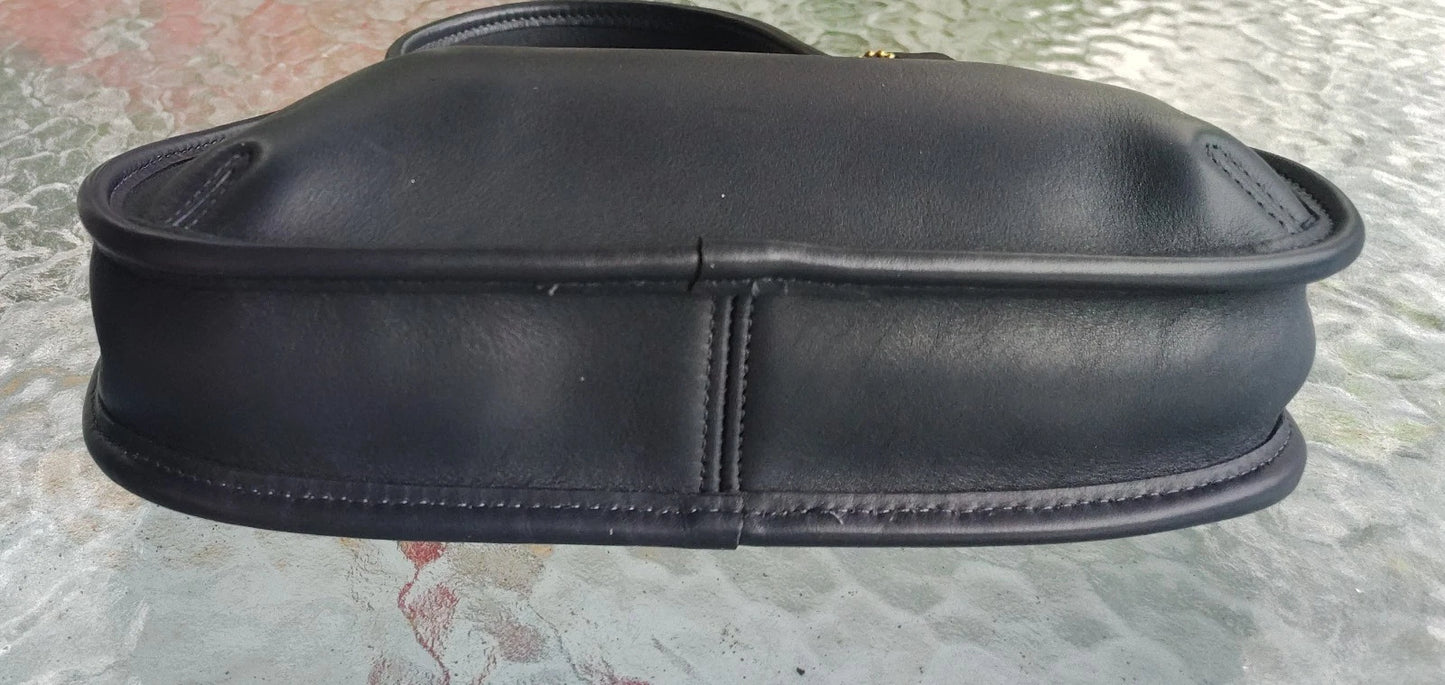 Coach RARE MINI 9027 Vintage Navy Blue Leather Ergo Shoulder Bag
