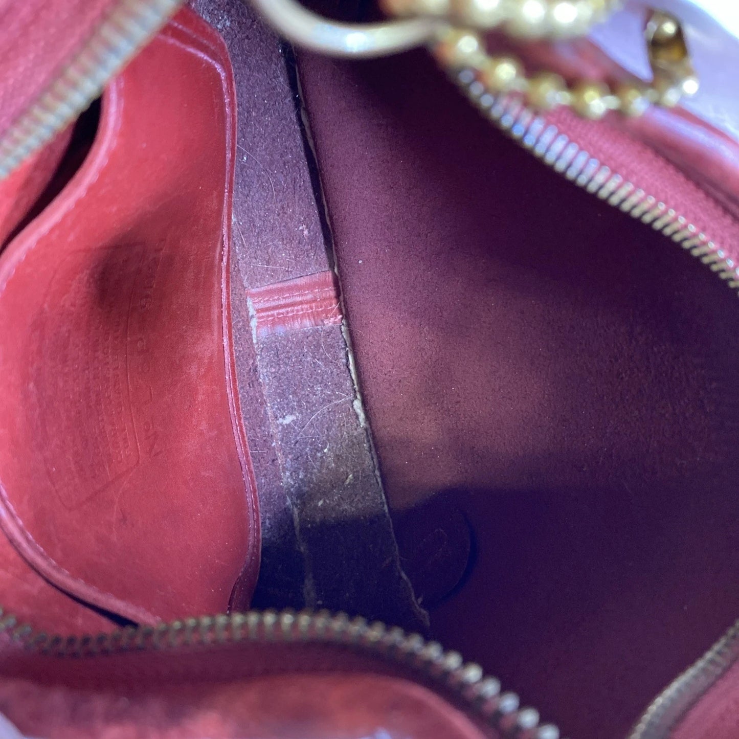 Coach Vintage Mini Ergo Unlined all leather interior Red RARE SHOULDER BAG