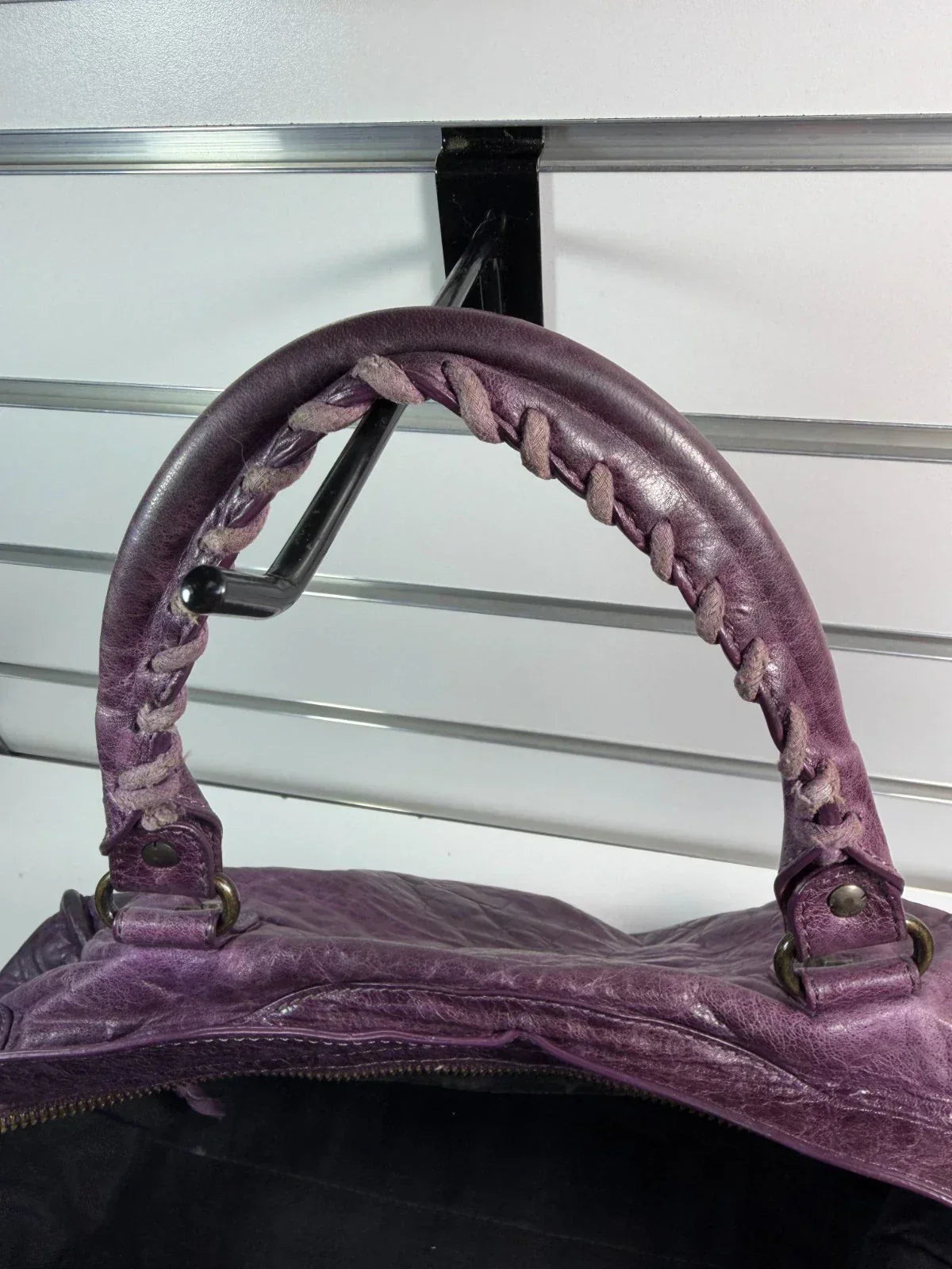 Balenciaga Violet Purple Leather City Bag Vintage Purse