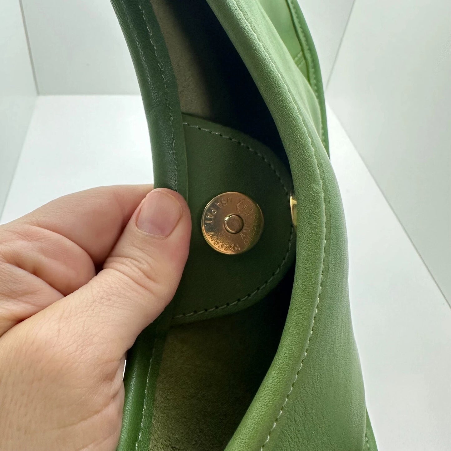 Vintage Coach Ergo Mini Green Leaf 9027 Leather Bag Purse Satchel RARE