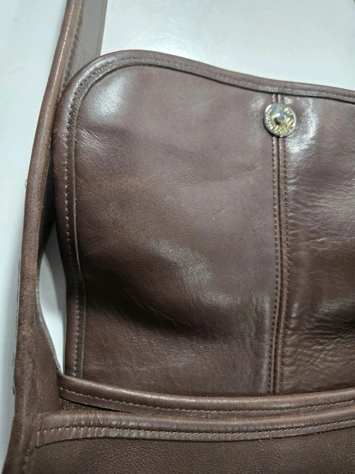 Coach Handbag 9034 Vintage 1990s Brown Ergo Flap Leather Shoulder Bag Rare EUC